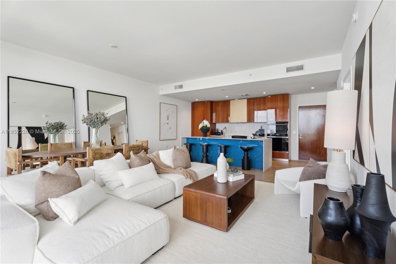 Stunning 3 Be/3.5 Ba corner residence at the brand-new Mr. C Tigertail Residences. This home offers 1,761SF of interior & a 438 SF wrap-around terrace with stunning views overlooking the Grove. The expansive floor plan is highlighted by 11-foot floor-to-ceiling glass and refined finishes, including an Italian modern kitchen designed by Italkraft with Italian terrazzo and quartz countertops, Sub-Zero appliances, European porcelain tile floors, and solid core interior wood doors. The building boasts 24-hour concierge service, two pools with food and beverage services, a gym, spa, an onsite restaurant, and 24/7 valet parking for two vehicles. Enjoy a great lifestyle in the heart of the Grove, with everything the area has to offer, all while living in a 5-star, full-service building.
