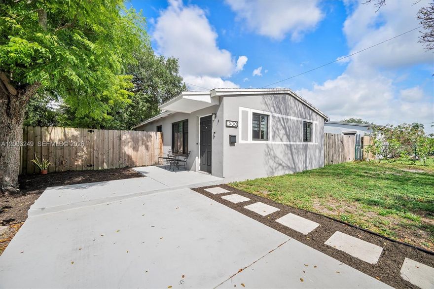 This single-family home blends modern efficiency and inviting charm, offering a turnkey experience with thoughtful updates throughout. Curb appeal stands out with a freshly painted exterior, a vibrant front door, and a new 2021 driveway and back slab. Inside, durable vinyl flooring flows through a comfortable layout, and the updated kitchen and bathroom reflect contemporary tastes.

Major improvements include full PVC plumbing (no cast iron), a 2020 HVAC system, a 2020 tankless water heater, impact-rated windows and doors, a 2021 fence, refreshed porches, and a new backyard canopy for shaded outdoor living. Set on a quiet lot while still connected to local conveniences, this home delivers long-term comfort and peace of mind. Mortgage savings may be available for buyers.