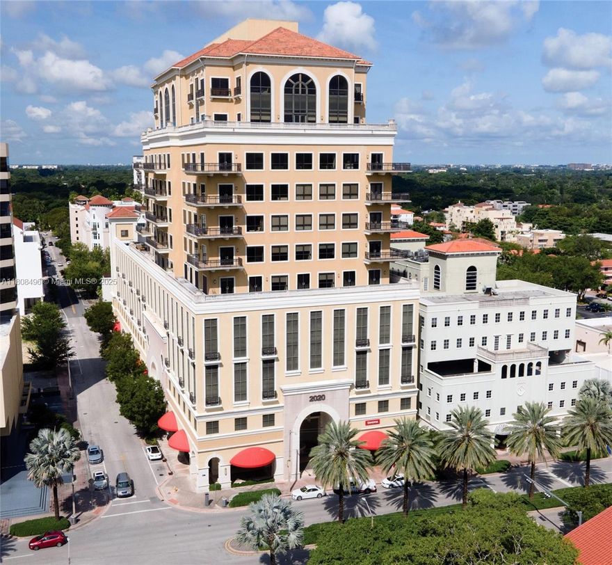 Full-floor HQ opportunity in Coral Gables! Discover this rare opportunity to acquire the entire 8th floor at 2020 Ponce, situated in the heart of Coral Gables. Spanning 16,424 SF, this exceptional commercial office space offers a fully built-out, column-free layout, private wrap-around terrace, and sweeping views of Coral Gables & the Miami skyline. Designed with exposed ceilings & impact windows, the space is flooded with natural light & finished to Class-A standards. Features include open work areas, private offices, conference rooms, & a full kitchen. Enjoy a grand lobby with 24/7 security, top-tier finishes, & one of Coral Gables’ highest parking ratios (4/1,000 SF). Experience the convenience of being within walking distance to Alhambra Circle, Miracle Mile, & 50+ restaurants & shops.