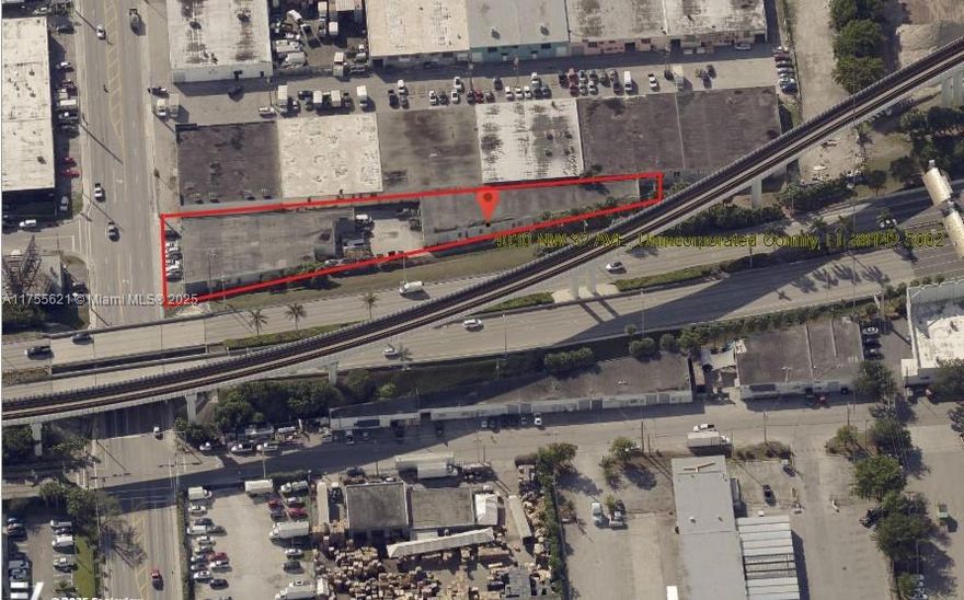 The subject property is approximately 0.89 acres (38,565 SF). It has two warehouses in average condition. Located on a secondary road in unincorporated Miami-Dade, it backs to SR 112 and is suited for industrial use. 
All written and verbal information provided, including statements from the Sellers or Listing Broker, is subject to errors, omissions, or changes without notice. Prospective Buyers, along with their Broker, Inspectors, and representatives, are responsible for doing their due diligence by independently verifying all information. This is an "as-is" sale with right to inspect.