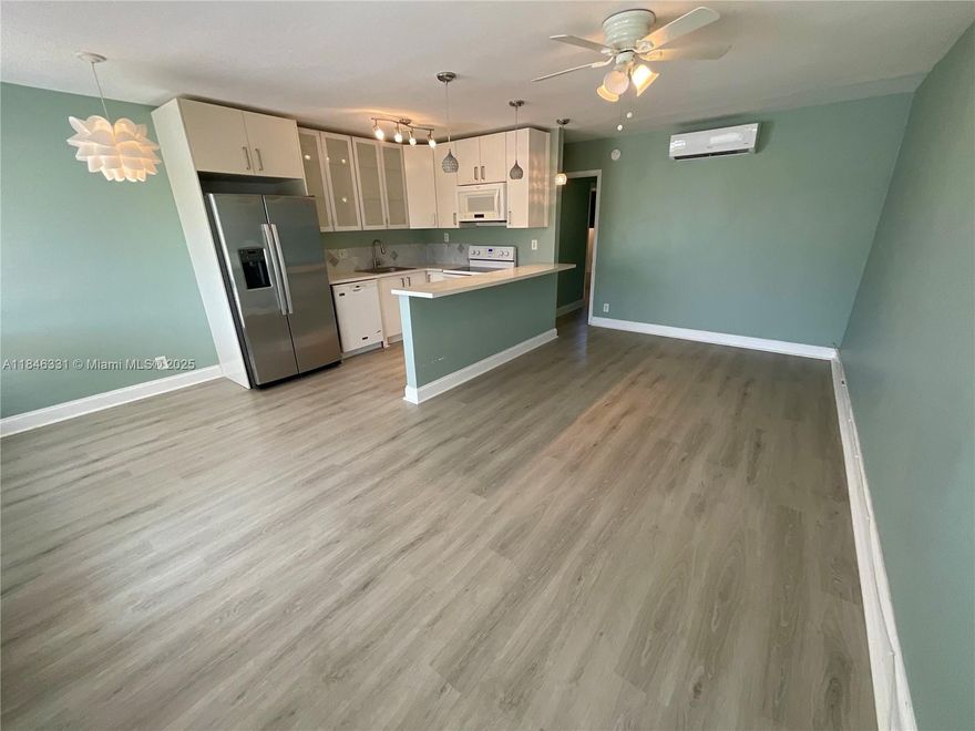 ON A SUNSHINE DAY WAKE UP, HAVE A COFFEE, AND TAKE YOUR BICYCLE OR WALK TO THE BEACH THAT IS JUST MINUTES AWAY FROM THIS AWESOME MODERN UPDATED OPEN FLOOR PLAN 1 BEDROOM AND 1 BATHROOM PARTIALLY FURNISHED. EAST OF US1 AND 5 BLOCKS TO THE BEACH. 3 BLOCKS TO CORAL RIDGE MALL WITH TARGET, PUBLIX, TJ MAX, HOMEGOODS, AND MORE. THE POOL IS LOCATED IN THE BUILDING 2616 NE 30TH PL. IT IS SHARED FOR THE TWO BUILDINGS.