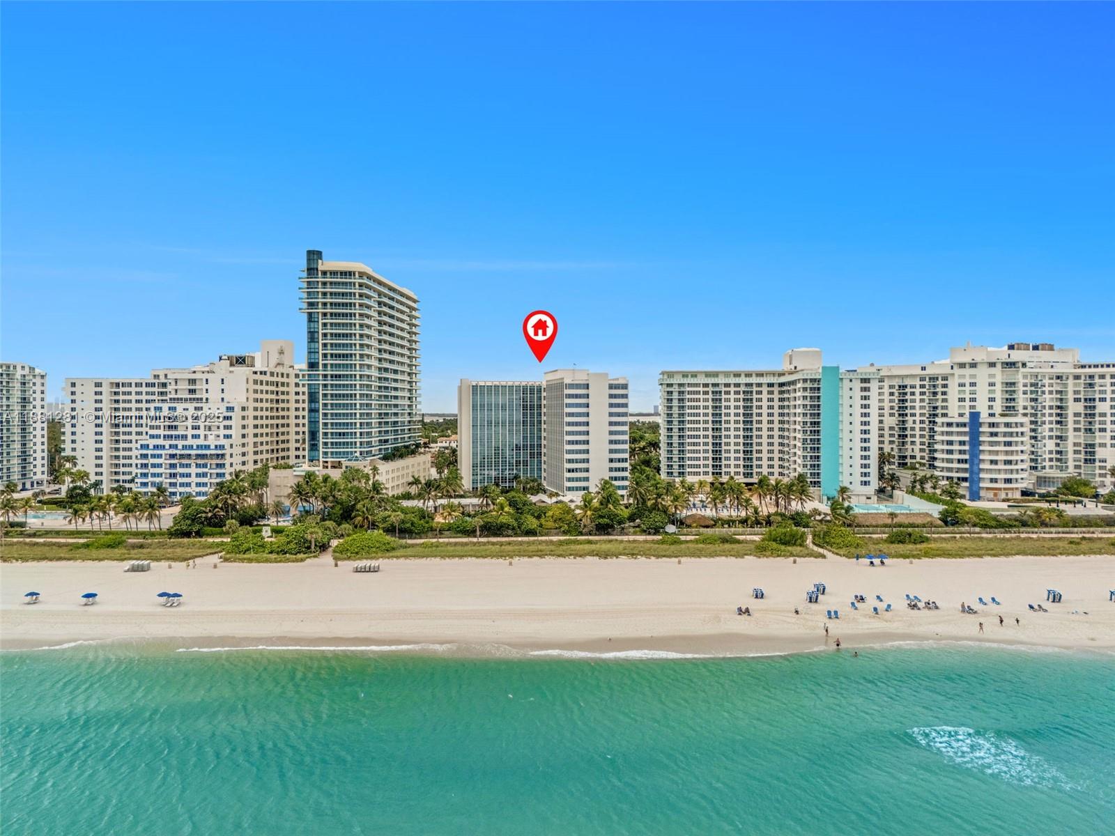 Millionaire's Row! Spacious 2 bed, 2 bath corner unit in The Crystal House. With 1,260 sqft, this oceanfront condo offers stunning waterfront views from every room. Features include a bright kitchen with wood cabinets, tiled floors, large closets, and an extra storage locker on the floor. Enjoy resort-style living with a pool, gym, serene courtyard garden with koi pond, and valet parking. Located in prime Mid-Beach, steps from the sand. Laundry room just outside the unit. Welcoming lobby adds to the charm—don’t miss this beachfront gem!