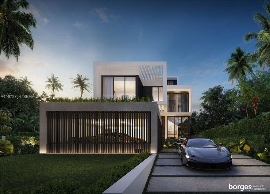 Casa Bahia is a rare waterfront opportunity - Plans Included & Ready to Build - on the exclusive, guard-gated Palm Island, masterfully designed by Borges + Associates. Offered with the land and a full set of approved plans for a new 3,800 SF modern residence, this offering saves up to three years of design, review, and planning - allowing you to break ground immediately and be the first to enjoy this bespoke bayfront retreat. The thoughtfully curated floor plan features four bedrooms with ensuite baths, expansive light-filled living spaces, a chef’s kitchen, private elevator, and a rooftop terrace designed to capture sweeping water views over Biscayne Bay. Seamless indoor-outdoor living invites tranquil mornings by the water and vibrant sunset gatherings framed by Miami’s tropical skyline. Within Palm Island’s private enclave, residents enjoy an exclusive park with tennis courts, basketball, soccer field, and playground. Just minutes from South Beach, Brickell, Wynwood, and the Miami Design District, Casa Bahia offers effortless access to world-class dining, luxury shopping, cultural destinations, and premier boating - while preserving the privacy, security, and prestige of island living.