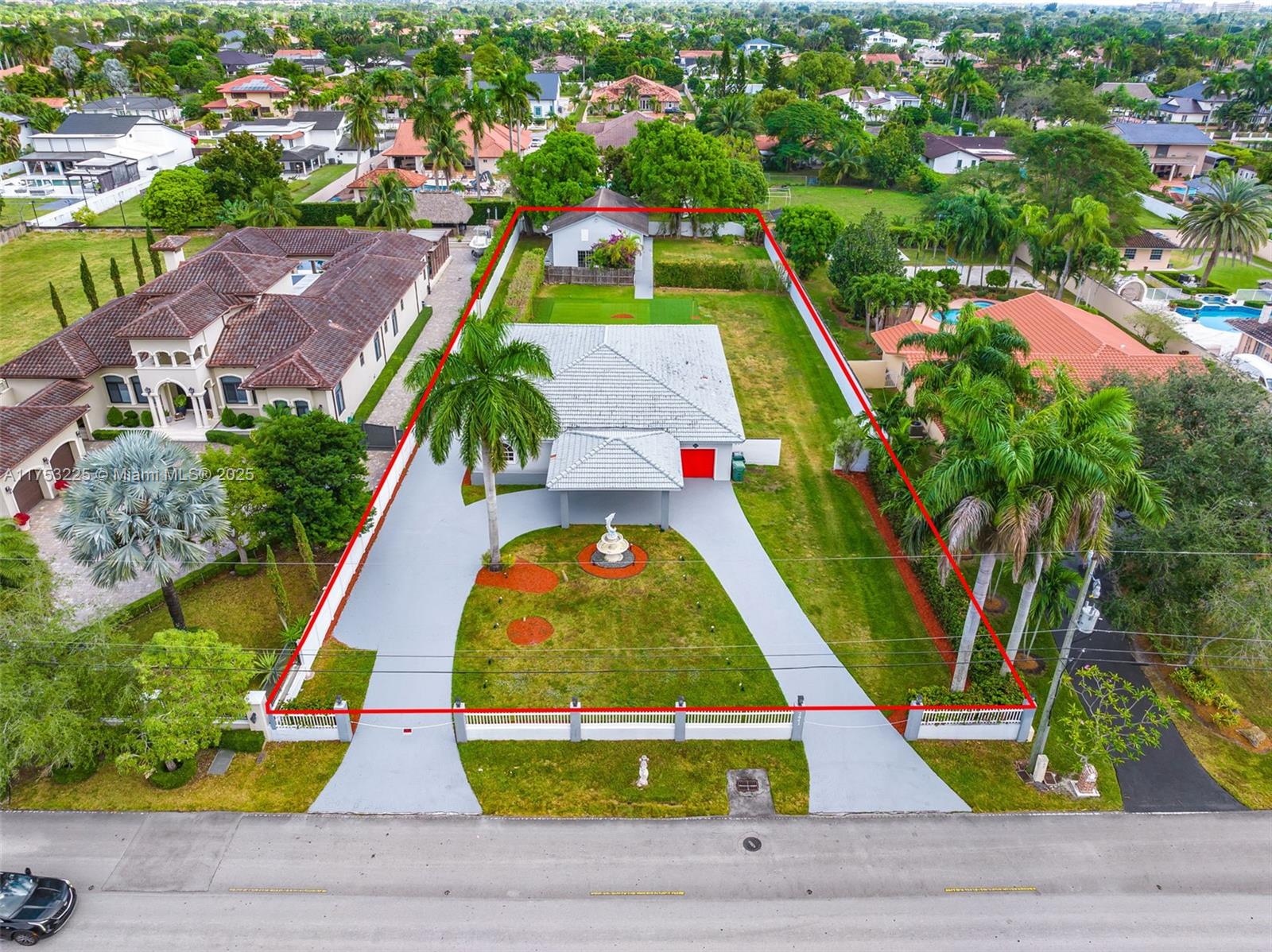 Two Incredible Homes for the Price of One! Discover unparalleled value with this exceptional property featuring Two expansive homes. The main house welcomes you with a stunning porte-cochere and boasts 4 bedrooms, 3 bathrooms, and an impressive open-concept living, dining, and kitchen area. The space is accentuated by a beautiful wood beam ceiling, complemented by elegant Italian marble and porcelain flooring throughout. Enjoy a spacious master suite, an entertainment room, an indoor gated car garage, pool, and abundant outdoor space with endless potential. The 2nd home provides ultimate privacy with 2,093 square feet of space, including 3 bedrooms, 2 bathrooms, and a high cathedral ceiling over a generous living and dining area. This unique dual-home property is truly a must-see!