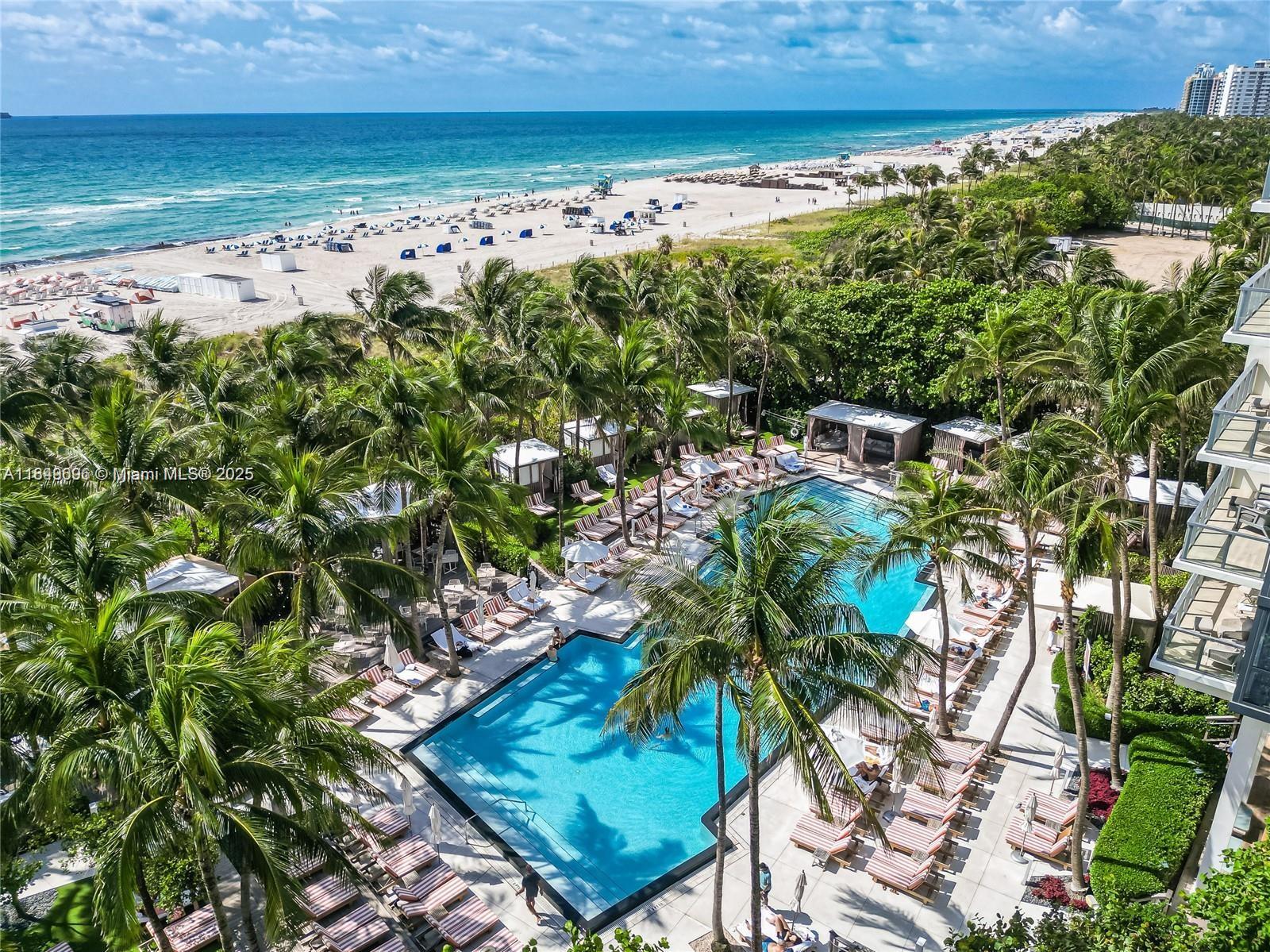 Live the ultimate resort lifestyle at the iconic W South Beach. This beautifully furnished 1-bed, 1.bath residence offers stunning ocean views, modern finishes, and access to world-class amenities including two pools, beach service, spa, fitness center, tennis, and 24-hour concierge. The unit is in the hotel program, providing income potential and flexibility for personal use. Located in the heart of South Beach, steps from top restaurants, nightlife, and shopping. No rental restrictions.Fully renovated