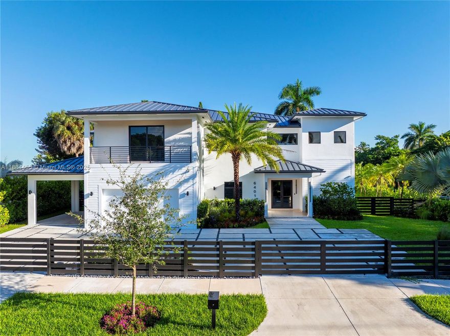 Set on a private, quiet street in Miami's premier, family friendly neighborhood, this new construction, South Miami estate redefines modern luxury. Spanning 8,106 sq. ft. total (6,028 sq. ft. living) on a 15,000 sq. ft. lot, this two-story residence offers 6 bedrooms and 7.5 baths. Immerse in soaring double-height foyer, light-filled floor plan, expansive living areas and all en-suite bedrooms. Sophisticated details abound: double-sized primary suite/sitting area, boutique-inspired closet, and upstairs family lounge. Chef’s Italian kitchen boasts dual sinks/dishwashers, walk-in pantry, wine refrigerators, and barista station. Enjoy dual oversized covered terraces & private service quarters. Minutes from renowned Gulliver Prep and downtown South Miami’s premier dining/shopping.