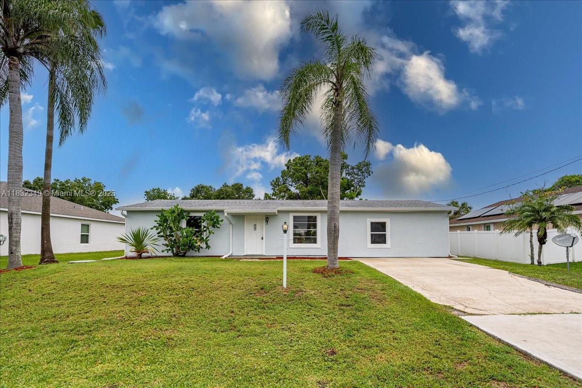 Move-In Ready & Newly Renovated!
Welcome to this beautifully updated 3-bed, 2-bath home at 711 NW Riverside Dr, Port St. Lucie. Offering 1,456 sq ft of fresh, modern living with new fixtures throughout, the roof and air conditioner are installed in 2024. This home features a bright open layout, updated kitchen, private primary suite, and a spacious backyard perfect for relaxing or entertaining. Conveniently located near parks, schools, shopping, and dining. Don’t miss this turnkey gem—schedule your showing today!