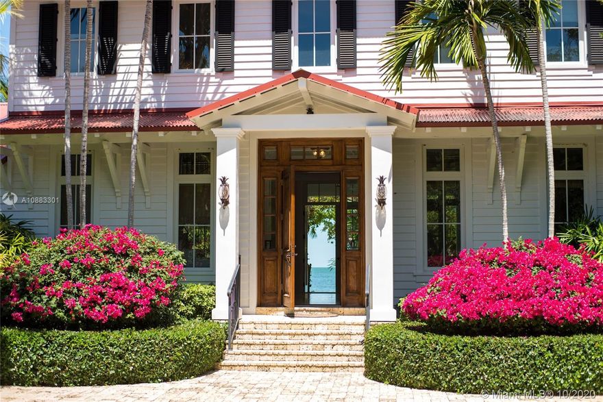 Your own private escape!On nearly 4 acres in Islamorada with natural beach,this magnificent estate sets a new standard of island living.Enter your gates,past your tennis court & into the foyer where you are greeted w ocean views.Master Suite perfectly situated on the 1st floor features sitting area,his/her walk-in closets,his/her baths & patio.5 en suite beds plus guesthouse comprise 6,148 sf of LA. Features include Crema Marfil stone floors,built-in cabinetry & Keystone fireplaces.Kitchen is an epicurean dream w Subzero & Wolfe appliances & marble counter tops.Verandas,pool, private beach & lanai make the outdoors perfect for entertaining.A tranquil & private escape while being minutes from restaurants, shops & supermarkets. 3 car garage + 2 boat lifts complete your oasis.