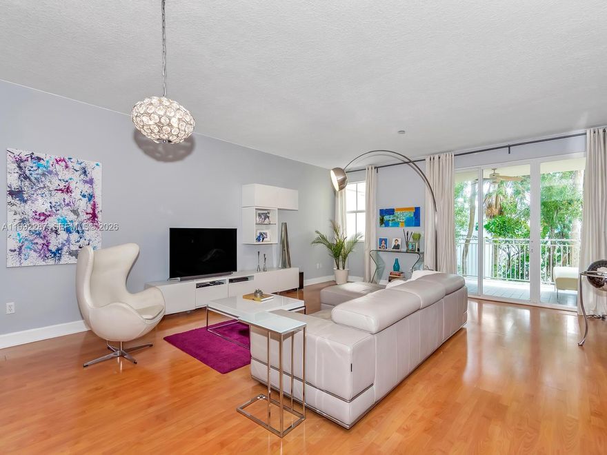 Beautiful and spacious 3Br, 2.5Ba condo in tropical Key west style luxury boutique building. Light and bright open floor plan w/ large covered balcony, impact windows, wood floors, laundry room, open kitchen w/ granite countertops & breakfast room, huge master w/ spa like bath. Amenities include resort like heated pool, fitness center, party room, 1 assigned covered parking space, storage closet and access to Flagler Grove Field. Excellent location located in coveted Pinecrest, Palmetto, Palmetto school district.