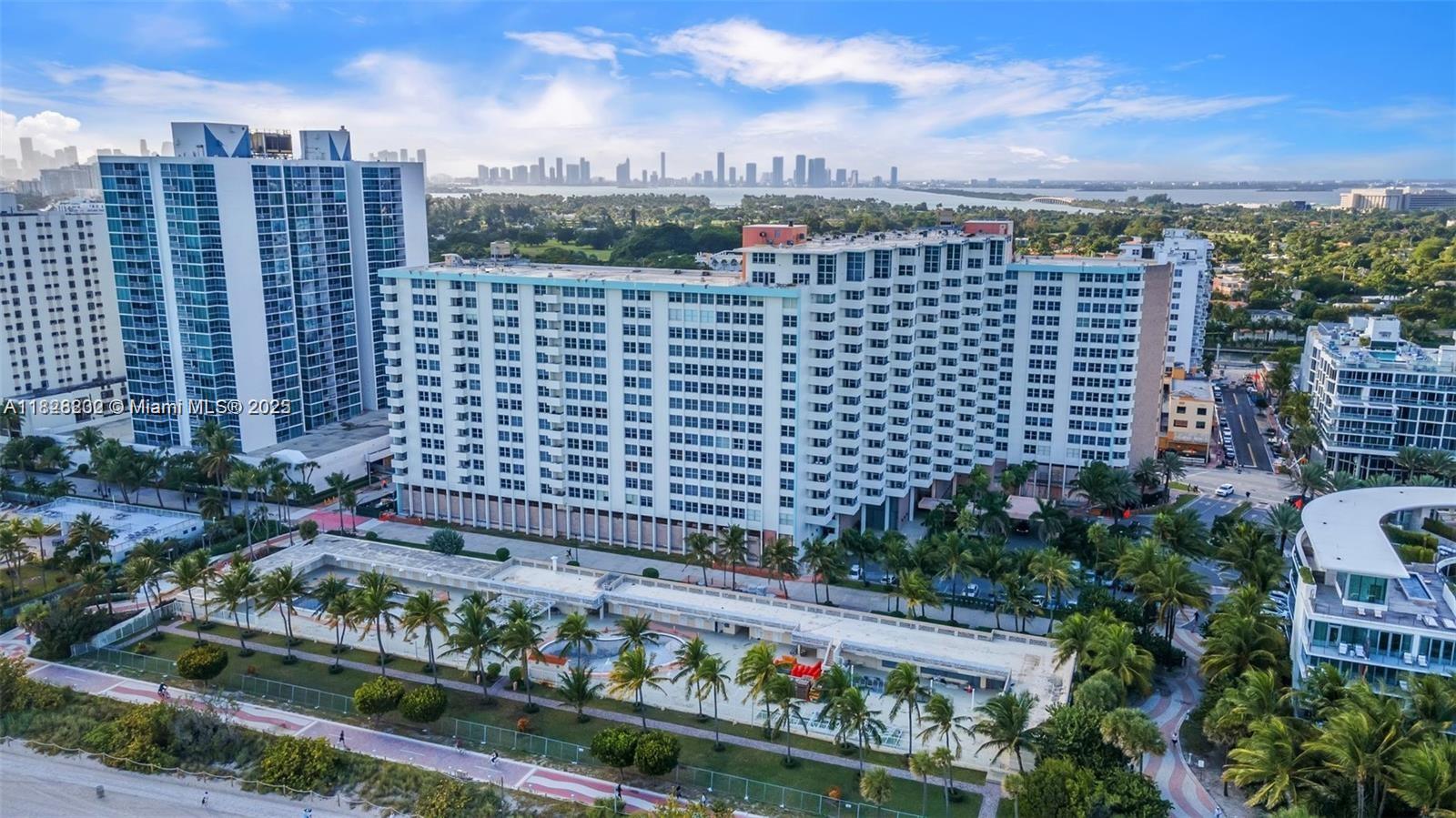 Amazing opportunity to rent a condominium in one of the most desirable location in Mid Beach , offering walkability to cafes , restaurants , hotels , boutiques ,the infamous Faena district and more . This prime project also provides direct access to the stunning beach . This beach front apartment is stacked with appliances and modern furniture , its complement with an spectacular view of Miami Skyline , Intercoastal and Miami Bay . The condominium also provides basic cable , gym , 24/7 security , chairs and umbrellas for an small fee for the residents . Courtesy Bus stop right on Collins Entrance .