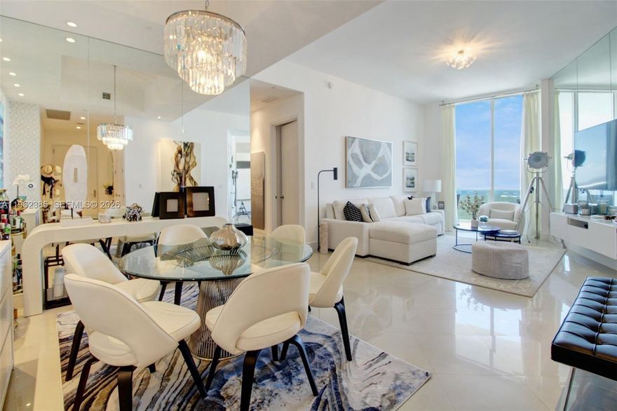 An exceptional residence offering elevated beachfront living from a commanding high-floor position in the heart of Sunny Isles Beach. Unit 3605 showcases sweeping ocean, Intracoastal, and city skyline views framed by dramatic and spectacular sunsets. This elegant 2-bedroom, 2-bath home features soaring ceilings and refined finishes designed for effortless sophistication and comfort. Located within a prestigious, full-service oceanfront tower, residents enjoy direct beach access, resort-level amenities, 24-hour concierge and security, valet parking, spa, fitness center, and exclusive services. Ideally positioned moments from  Bal Harbour Shops, Aventura Mall, and fine dining, this residence presents a rare opportunity for discerning buyers seeking luxury, privacy, and world class coastal​​‌​​​​‌​‌​​​‌‌​​​‌‌‌​​‌​​‌‌​​​​ lifestyle.