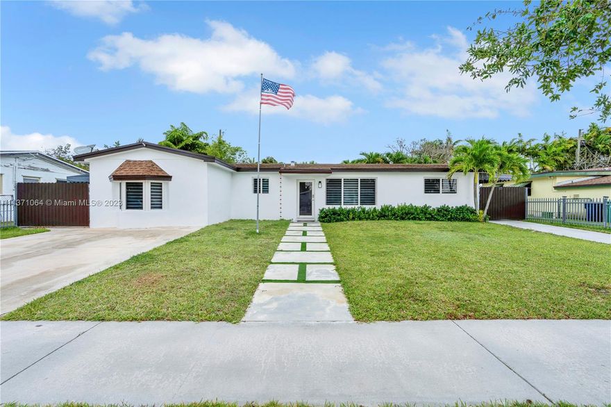 A gorgeous home in the golf cart community in Cutler Bay is for sale! Beautiful, spacious, and bright living room with a fireplace and French doors. All tile floors. Kitchen with stainless steel appliances, a gas stove,  and convenient cabinet/counter space. Master bedroom with steam shower master bathroom. Abundant storage space. Nice size bedrooms. Separate utility room. Bonus room that can be used as a 4th bedroom. The backyard is a dream come true, with a beautifully updated swimming pool, gazebo, all turf yard, and palm trees. Ideal for family time or gathering with friends. You will have your own oasis every day. Enough parking space for an RV or a boat. Newer roof and impact windows/doors throughout. Many upgrades make this ideal, just to move in. No HOA!