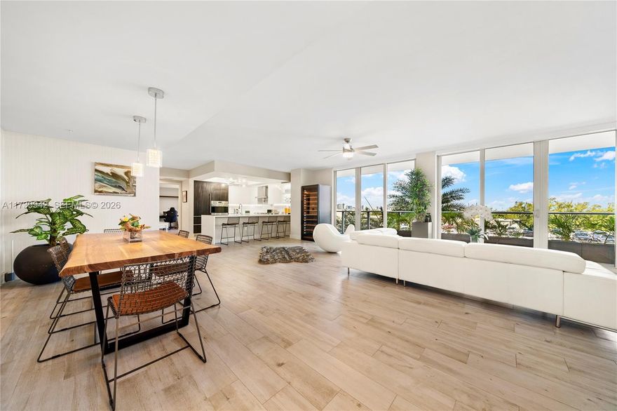 Stunning 2 Bedroom, 2.5 Bathroom Offered Furnished with Panoramic Skyline & Sunset Views, Open Concept, Designer Upgrades Throughout & 72' Private Terrace with BBQ. Kitchen Includes Italian Cabinetry, Quartz Countertops, Sub-Zero, Wolf Gas Cooktop & Wine Cooler. Living Room Provides Ample Space for Dining & Entertaining. Spacious Primary Suite with Walk-In Closet, Access to Terrace, Dual Backlit Vanities, Lavish Shower & Tub. Laundry Room with Sink. Includes 2 Parking Spaces & 2 Storage Lockers. RIVA Residences Provides 40,000 SF of Resort Amenities: Heated Pool, Huge Gym, YOGA Studio, SPA with Sauna, Steam & Treatment Rooms, Residence Lounge, Sunset Deck & Jacuzzi, Cucina to Entertain, 24/7 Front Desk Attendant, Valet, 2 Dog Walks, 3 Guest Suites & Central Location. Boat Slips Available.