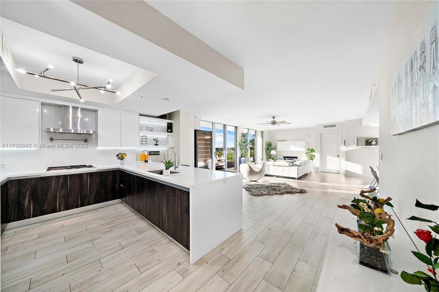 Stunning 2 Bedroom, 2.5 Bathroom Offered Furnished with Panoramic Skyline & Sunset Views, Open Concept, Designer Upgrades Throughout & 72' Private Terrace with BBQ. Kitchen Includes Italian Cabinetry, Quartz Countertops, Sub-Zero, Wolf Gas Cooktop & Wine Cooler. Living Room Provides Ample Space for Dining & Entertaining. Spacious Primary Suite with Walk-In Closet, Access to Terrace, Dual Backlit Vanities, Lavish Shower & Tub. Laundry Room with Sink. Includes 2 Parking Spaces & 2 Storage Lockers. RIVA Residences Provides 40,000 SF of Resort Amenities: Heated Pool, Huge Gym, YOGA Studio, SPA with Sauna, Steam & Treatment Rooms, Residence Lounge, Sunset Deck & Jacuzzi, Cucina to Entertain, 24/7 Front Desk Attendant, Valet, 2 Dog Walks, 3 Guest Suites & Central Location. Boat Slips Available.