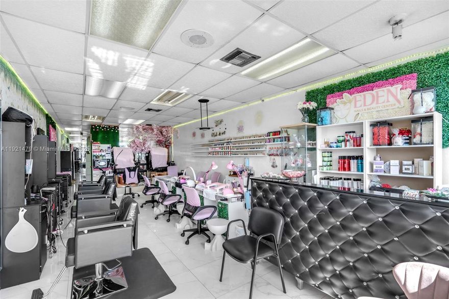 Beauty Salon & Nail Bar for Sale – 6761 W Flagler Street, Miami ?
Turn-key beauty salon and nail bar located on busy W Flagler Street, offering excellent visibility, strong foot traffic, and a steady clientele. This business comes fully furnished and equipped, including all salon furniture, stations, tools, and an active license, allowing you to start operating immediately. The interior features modern nail bar setups, pedicure chairs, hair stations, a welcoming reception area, and ample storage, all within a clean and stylish layout ideal for nails, hair, lashes, brows, facials, and more. This is a fantastic opportunity for an owner-operator or investor seeking a ready-to-run beauty business with low overhead and strong growth potential.