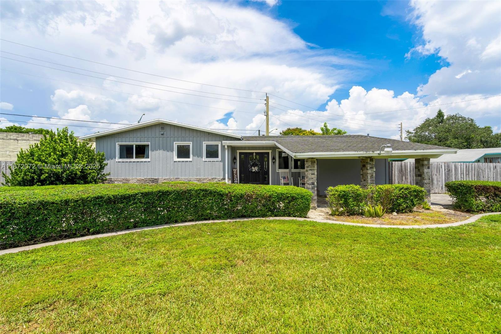 Stunning 3BR/2BA renovated single-family home with an additional 1BR/1BA in-law quarters on a 0.26-acre lot in highly desirable Cooper City, directly across from Chase Park and top-rated schools. The main residence features impact windows and doors, wood and porcelain tile flooring, and a modern kitchen with island. Highlights include a circular driveway with ample parking, a spacious backyard with room for a pool, built-in grill, and lush outdoor space perfect for entertaining. A rare opportunity to own in one of Broward’s most sought-after communities, with the added benefit of flexible living options or potential rental income.
with a private 1BR/1BA in-law quarters, providing flexible living options or potential rental incom