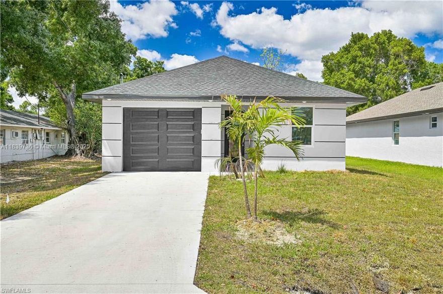 New Construction | 4 Bedrooms  | 2 Full Baths | 1 Half Bath | 1 Car Garage | Volume Ceilings | Recessed Lights  | 8 Foot Doors | Tile Throughout | Granite Kitchen | Stainless Appliances | Impact Windows & Doors. | City Water & Sewer | No HOA Fees.
