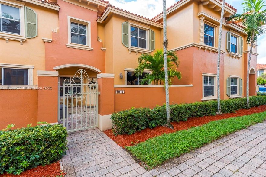 Well-maintained 3-bedroom, 2.5-bath townhome offering a functional two-story layout with multiple private outdoor spaces in the heart of Dania Beach. The first floor features a tiled living and dining area, an open kitchen with granite countertops, ample cabinetry, and a breakfast bar, plus a half bath and access to a private paved patio ideal for outdoor dining or entertaining. Upstairs, all bedrooms are thoughtfully arranged, including a primary suite with its own balcony and en-suite bath. Two additional bedrooms offer convenient access to a full bath, providing flexibility for a variety of living needs. Wood-style flooring throughout the second level adds warmth and continuity. Additional features include in-unit laundry, ceiling fans, neutral finishes, and a gated front entry. Enjoy a low-maintenance lifestyle with indoor-outdoor living options. The community offers a pool, playground, lakes, and walking paths, creating a relaxed and walkable setting. Conveniently located near shopping, dining, major roadways, and South Florida beaches, this home presents a solid opportunity for those seeking comfort, convenience, and location.