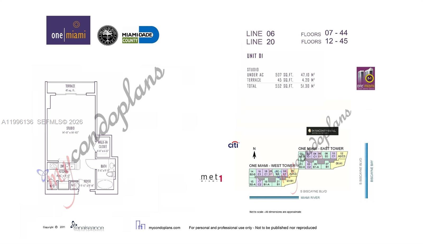 ONE MIAMI WEST CONDO - Residential Lease