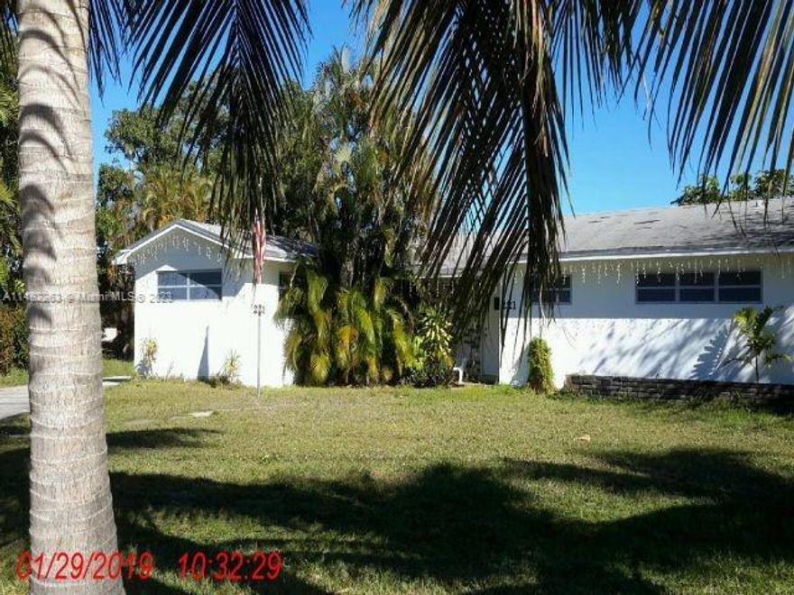 There is an unsafe structure on the property so DO NOT ENTER! This property best use is to remove the home and as per the city of Hallandale a 50 unit building is allowed.
