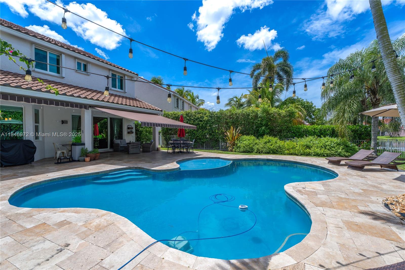 This beautiful 5-bedroom, 3.5-bath home is tucked away on a quiet cul-de-sac, offering resort-style living with a sparkling private pool and tranquil lake views (no lake access). The spacious layout features all bedrooms upstairs, a gourmet kitchen with elegant wood cabinetry, and an open floor plan perfect for entertaining. Fully fenced backyard, including pool baby fence. Located in a desirable community, The Falls, with top-rated schools and easy access to parks, shopping, and dining.
Enjoy peace of mind with landscaping and pool maintenance included.