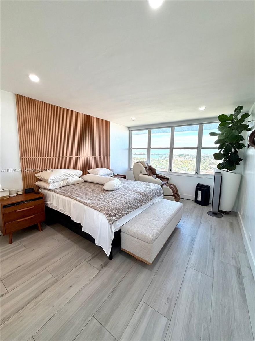 Spacious corner unit with balcony at Parkview Point with stunning intracoastal, ocean and city views. This bright residence features modern finishes, updated bathrooms,open kitchen with stainless steel appliances, and elegant flooring throughout. Generous bedrooms with ample natural light and a large balcony perfect for relaxing and enjoying the views. Well-maintained building with great amenities, ideally located just minutes from the beach, parks, shopping, and dining, playgrounds. Offered unfurnished, with option to rent furnished.
Building replacing windows to hurricane impact windows. Water, cable, wi-fi is included from HOA