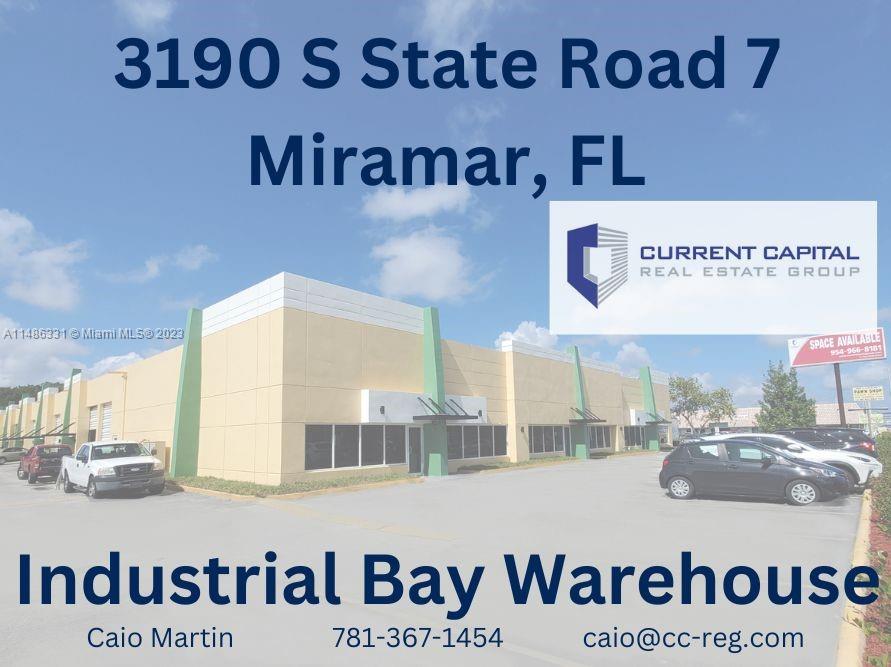 1,750 SQFT Retail space located within an industrial building. Perfect for a showroom or retail on busy 441/ South State Road 7 in Miramar. Well lit, fully rehabbed and turnkey! Neighboring businesses include Home Depot, KFC, Dunkin Donuts, McDonalds, Ross, ALDI and many auto dealerships. Come move or launch your business today!