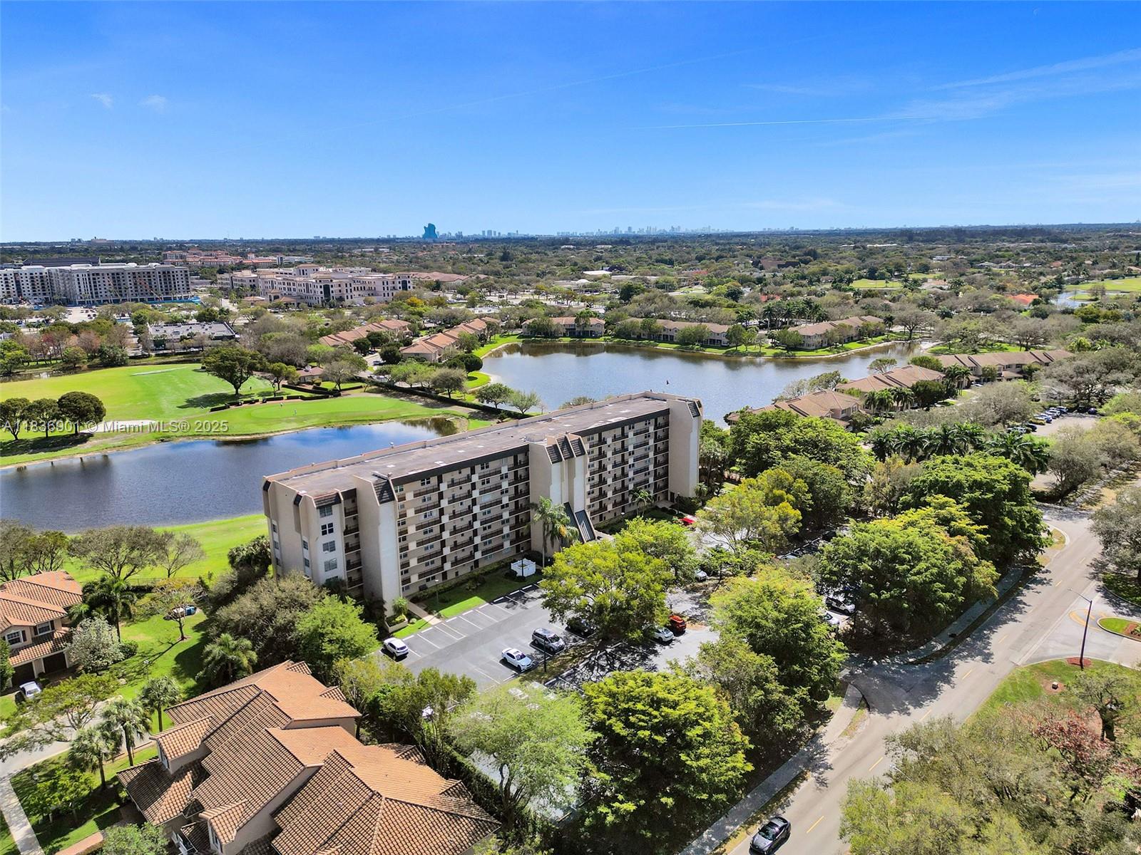 First floor, fully furnished, 2 bedrooms with walk-in closets, 2 baths, open kitchen with a granite countertop and stainless-steel appliances, tile floors throughout, spacious dining room & living room. The wood and marble interior decorations create a warm and inviting ambiance - all you need to feel right at home! A large screened in patio with a panoramic view overlooking the golf course, 1 reserved parking & plenty of guest spots, washer and dryer located on each floor. Club house includes pool, barbecue area, pool table, and more. Minutes away from the Universities (NSU, BC, FAU), shopping, restaurants, Whole Foods, Trader Joe's, Costco, highways (I595, I95, Florida Turnpike), Ft. Lauderdale airport, beaches, new HCA Florida University Hospital, & Hard Rock Casino.