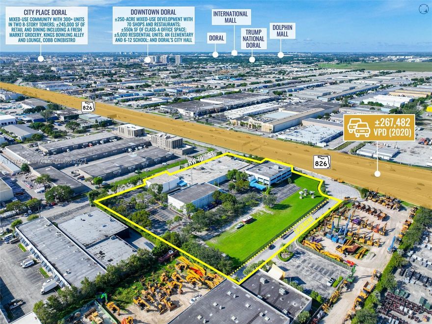 For Sale - Commercial Property with Palmetto Expressway (SR 826) Frontage

Corporate Home to “Spanish Broadcasting System, Inc. - MEGA TV"

Unique Opportunity for an user or an investor to acquire a quality office, showroom, flex, studio facility in one of the hottest commercial markets in the nation with development appeal

Property Highlights and Benefits

Building Size: 67,382 SF, under HVAC (connected offices, studio, flex, showroom, distribution spaces) 

Land Size: Two (2) adjacent parcels - total acreage of 5.37 acres (3.63 acres + 1.74 acres)

Vacant Land for Immediate Development 

Zoning - IU-1 light manufacturing district - Miami Dade County

100% Owner Occupied Building: property may be sold with a two (2) year Leaseback from Seller.