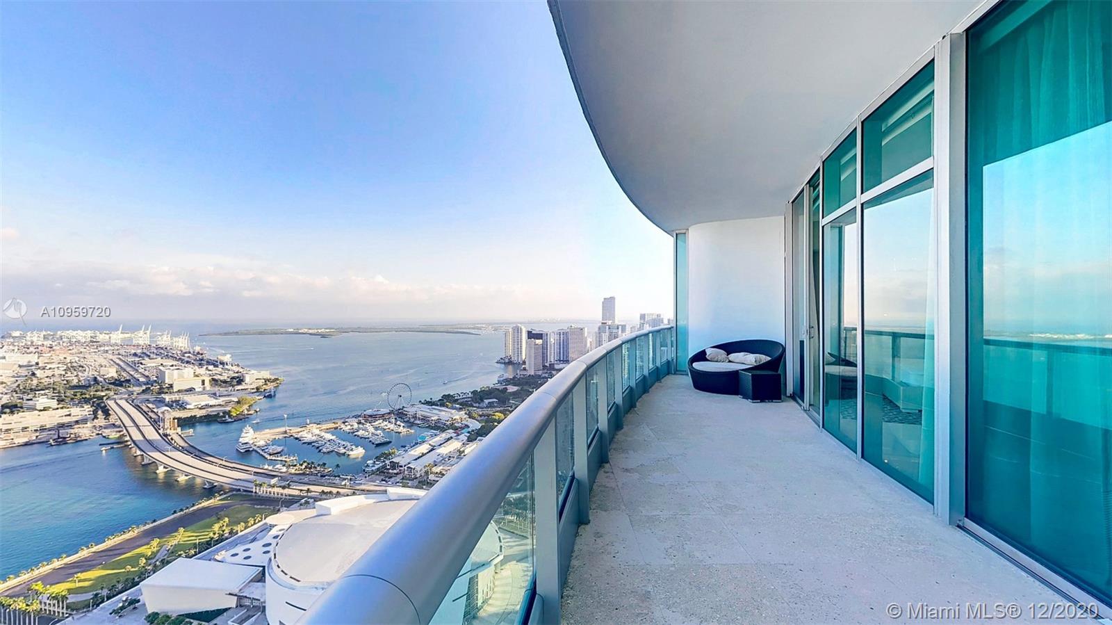 Turnkey Penthouse with stunning views of Biscayne Bay, Atlantic Ocean and Miami Skyline. Large 2 terraces overlooking the Bay to enjoy sunsets and sunrises! Private elevator foyer opens to huge kitchen/living/dining areas. Beautiful new master suite with extra-large dual closets. All electronic shades, updated bathrooms and kitchen. Smart-House Crestron system with beautiful THEATER ROOM, maid quarter with full bathroom. Enjoy luxurious Miami living in the heart of the city. Walk to museums, parks, art and entertainment districts, fine restaurants and many more. It is all about lifestyle! Vacant and easy to show! Virtual tour is available.