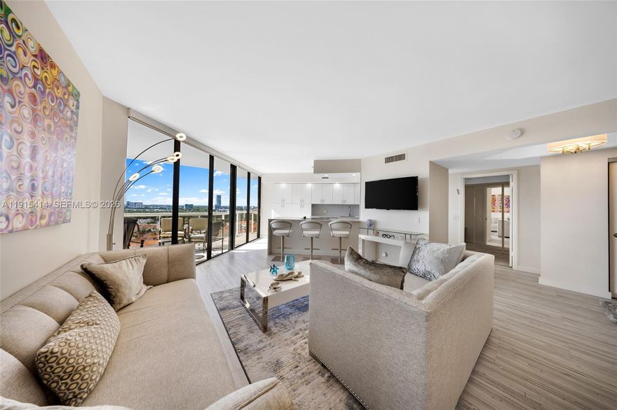 This elegantly designed corner Tower suite unit features 3 bedrooms and 2 bathrooms, all with contemporary finishes. The open-concept kitchen boasts an island, modern cabinetry, and appliances. Spanning 1,406 square feet, the unit offers picturesque views of the Waterways Marina. Additional amenities include 2 parking spaces, storage unit, pool, tennis courts, a gym, and proximity to the Waterways Marina, which is home to shops and restaurants.