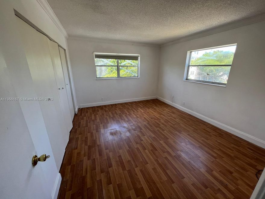 Great Location, 1 block away from Downtown Hollywood!!! Beautiful Corner Unit, Lots of natural light, 5 Minutes to Hollywood Beach, walking distance to Young Circle. Covered assigned parking, onsite laundry, Swimming Pool among other amenities. Rare large condo unit for this price in the area.
Rents for 1,800 no rental restrictions, condo does not have a right of refusal for tenants. New A/C, New Refrigerator