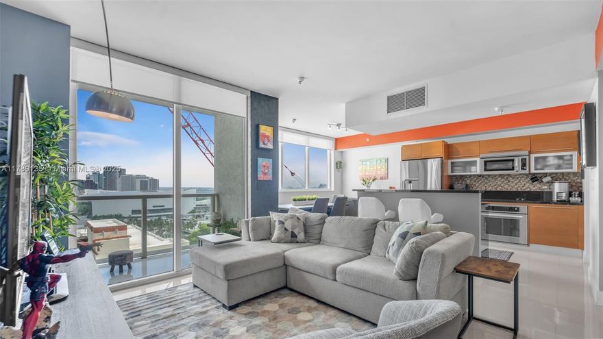 Elegant & prestigious location in Biscayne Bay. This modern 2 bed, 2bath it is ready to move in fully furnished. Kitchen with stainless steel appliances, and the living & dining rooms are bright and provide amazing views. Primary bedroom has dual-aspect windows, a private bath with a separate shower/tub as well as a customized walk-in closet. The second bedroom offers customized shelving & storage and Murphy bed that when closed makes a perfect home office. The complex itself offers luxury, resort-style living, with three pools, expansive sundeck, jacuzzi, fitness center, spa, club room, billiards, bar, movie theatre. You also have a full-service concierge, doorman and so much more. Good for short term rentals min 30days/12 a year