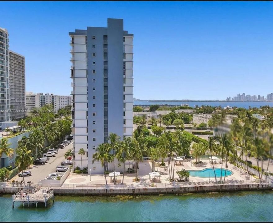 Welcome to this beautiful and spacious extra large one-bedroom in desirable G line with unobstructed views to the Bay and Miami Skyline.Wall to wall sliding door windows in the living to access its balcony.Kitchen with wood cabinet and marble countertops.This building features a newly updated lobby and hallways, laundry facilities on floor, business center, party room, fitness center, waterfront pool and waterfront dock. INTERNET AND FULL CABLE ARE INCLUDED IN HOA FEE. Fantastic location just a 7-min drive to the Beach ,15-min to Wynwood  and 19-min to Downtown .This property offers the perfect combination of convenience and comfort, making it an ideal place to call Home or a great Investment opportunity.