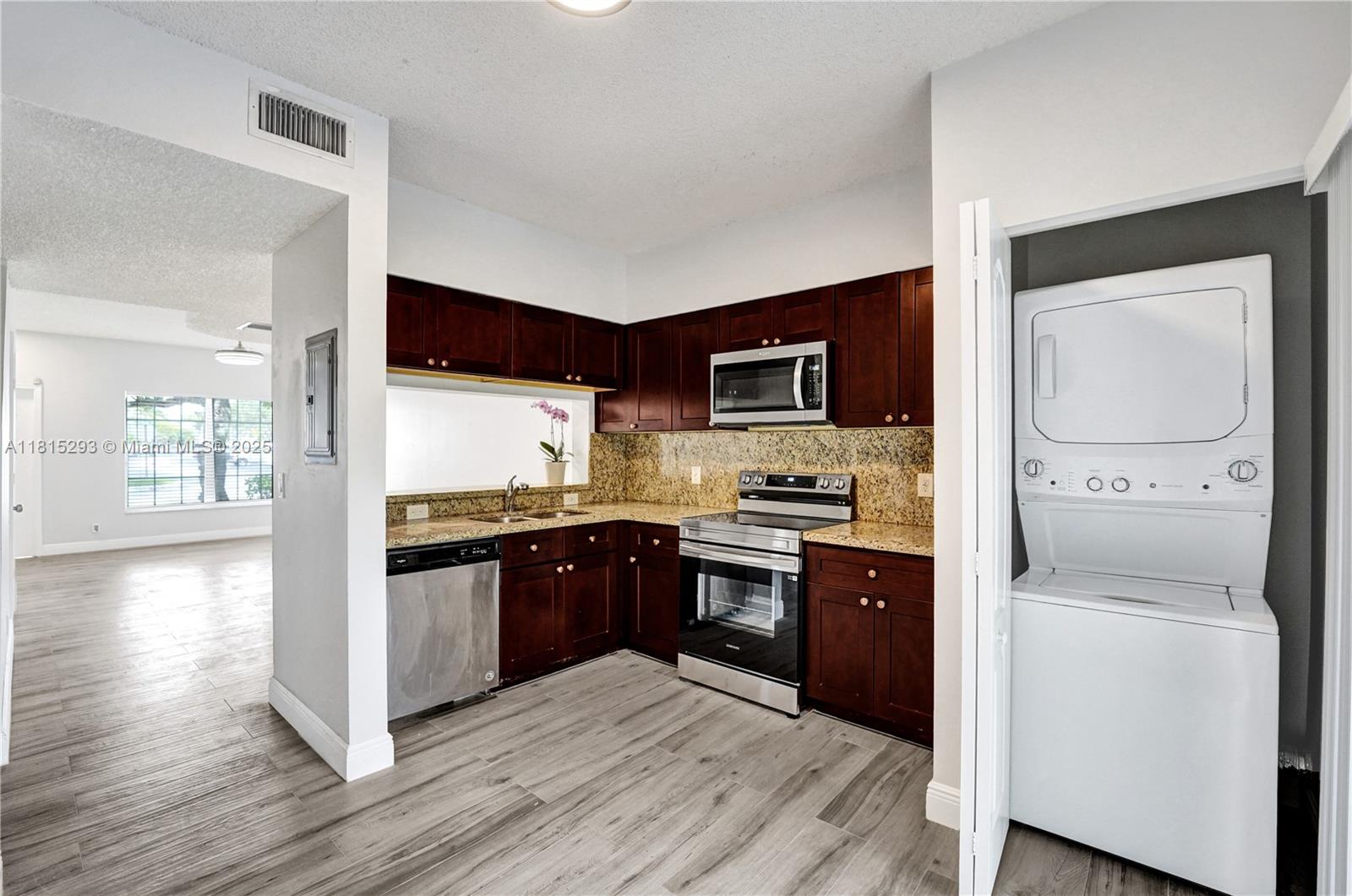 SPECTACULAR RENOVATED LAKEFRONT RENTAL in Weston! Be the first tenant to enjoy this freshly upgraded 2-bedroom, 1.5-bathroom townhome in the highly desirable Coconuts at Bonaventure, known for its A+ rated schools. This home features brand-new tile flooring throughout, Whirlpool stainless steel appliances, a GE washer and dryer, fresh paint, a brand-new A/C unit, new LED lighting, a Ring camera at the front door, and completely updated bathrooms. Enjoy serene lake views with no rear neighbors. Located just minutes from shopping, major highways, the Cleveland Clinic, and top schools. Move-in ready—don’t miss this opportunity!