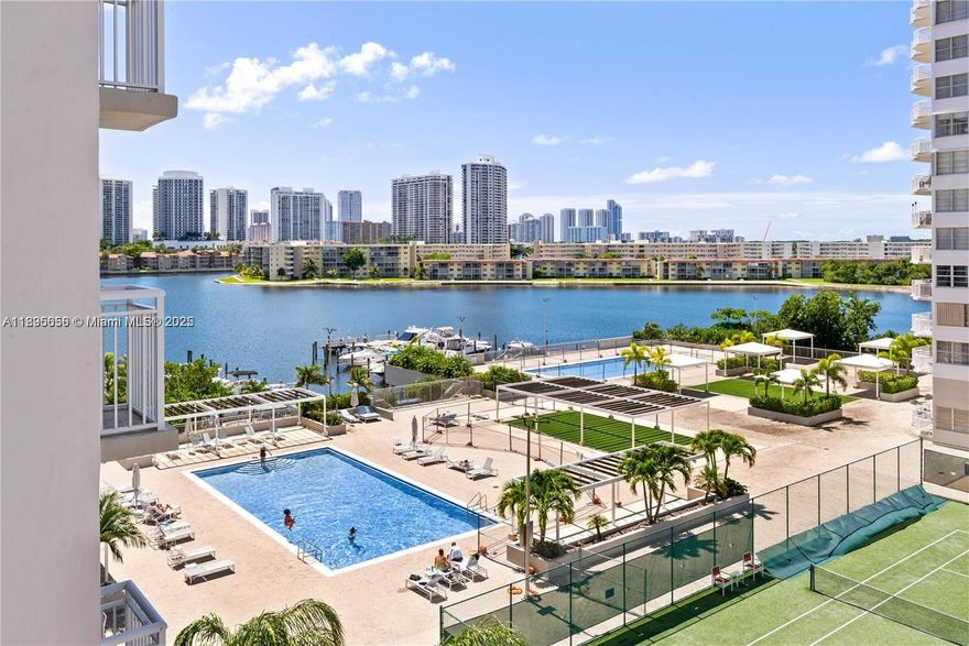 Available for rent, split floor plan. Lower floor Renovated 2beds 2Full baths corner unit in the desirable city of Aventura. Ample floor plan w/large open kitchen & all stainless-steel appliances, tile floors through out. Boosting plenty of closet space, spacious living/dining area. Condo located in a resort style building by the bay with pool, BBQ area, gym, tennis court, mini market, party room, marina w/Boat Docks, guard/gate 24/7, 1 parking space valet parking only. Cable-Internet & pest Control included in the rent. Courtesy bus, walking distance to groceries, restaurants & Aventura Mall, Minutes away from Sunny Isles Beach & Brightline train station. ALL SERVICES INCLUDE IN YOUR RENTAL FEE EXCEPT YOUR ELECTRIC BILL. A+ schools