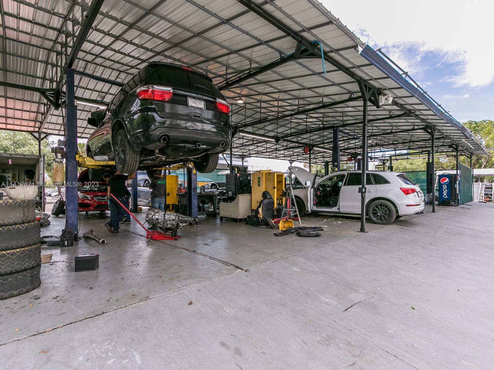 Outdoor Mechanic Shop Available for Lease August 1, 2023. Rent Includes Electricity & Water. 4 Overnight Parking spaces available and 10 daytime use parking spaces available for use.