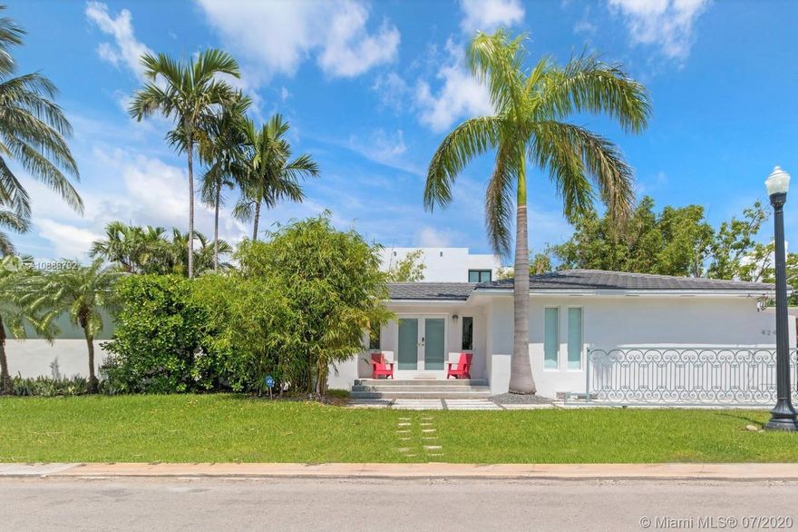 Fabulous, flawless & completely renovated home on Di Lido Island, Miami Beach. This spectacular 2,443 SF home has been remodeled with attention to every detail and features 4 BR/3.5 BA, a spacious open floor plan, impact windows and doors, updated roof, and beautiful art deco details throughout. Amazing & large master suite with walk-in closet and a bonus room/office on the side of the master bedroom. Open & light filled living areas lead out to the homes gorgeous & private backyard. Conveniently located on Venetian Islands, between Downtown Miami & South Beach & a short bike ride away from Lincoln Road & Sunset Harbour.