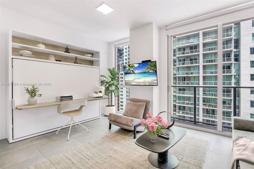 Discover the newly built YOTELPad Miami, perfectly situated in the heart of downtown, just one block from Bayfront Park and directly across from the First Street Metromover station.
This brand-new, turnkey residence comes fully furnished and features a spacious kitchen with premium appliances, an in-unit washer and dryer, and a enerous walk-in closet.
Enjoy resort-style amenities, including a rooftop lounge, sparkling pool with poolside bar, a state-of-the-art gym by Homage Fitness, the on-site restaurant Mazeh, plus multiple spaces designed for relaxing, socializing, and entertaining.
Located just minutes from Miami International Airport and adjacent to vibrant neighborhoods like Wynwood and Brickell, this is truly downtown living at the center of it all.