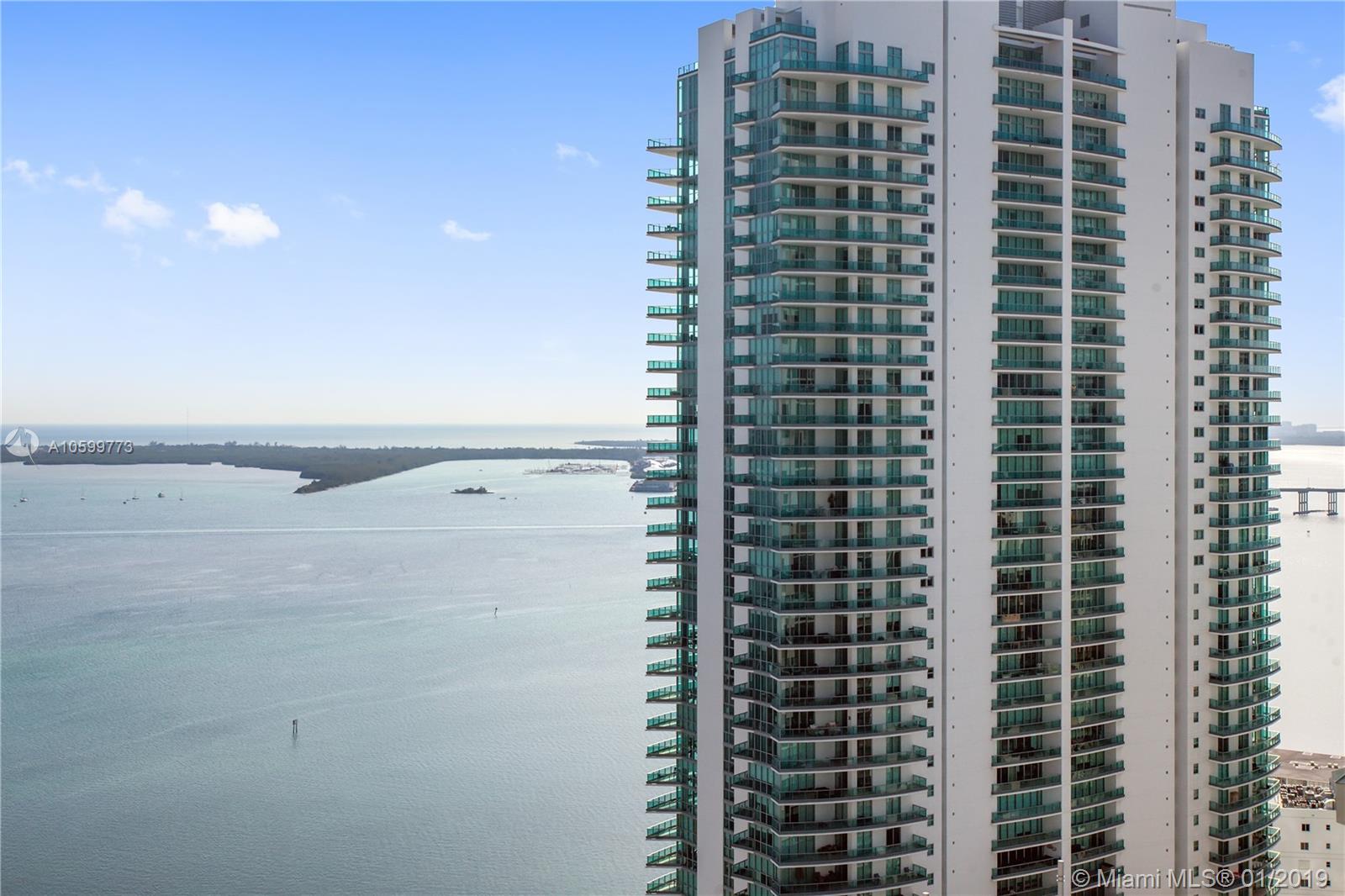 Stunning, Unobstructed Panoramic Ocean Bay Views. One of the best Lines in the building. 2 bed 2 bath split floor plan with oversize balcony. Fully Furnished. 1 assigned parking space. Includes basic cable & internet. Building with full amenities, perfect location! Tenant occupied until 1/31/19