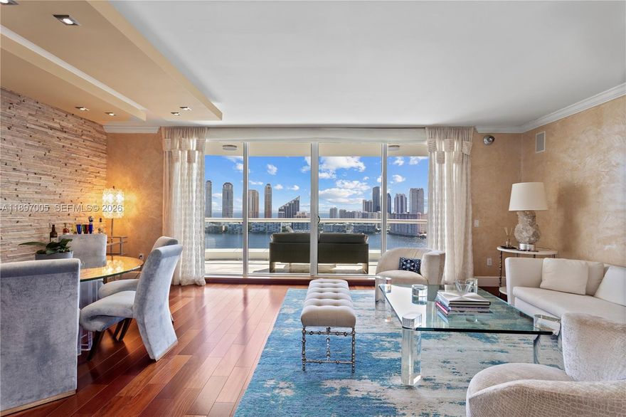 Experience refined luxury in Residence 2507 at Bella Mare, Williams Island. This stunning 3-bedroom, 3.5-bath residence spans 2,840 sq. ft. and showcases breathtaking panoramic views of the Intracoastal and ocean. Featuring elegant finishes, a den, floor-to-ceiling windows, and a sophisticated design throughout, this home offers both comfort and style. Enjoy world-class amenities, including concierge service, pool, spa, fitness center, and access to the exclusive lifestyle of Williams Island.