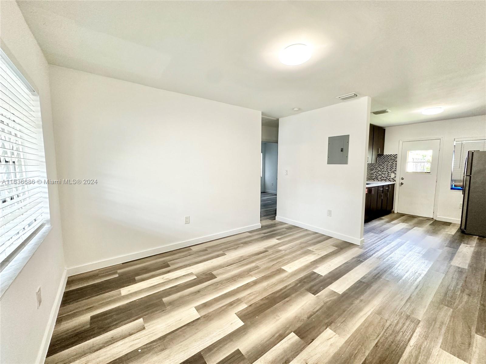 NEW RENOVATION! Fantastic two bedroom and one bath DUPLEX! Brand new kitchen, bathroom, freshly painted inside and outside! Private laundry room with washer and dryer hookups! Gated! Central air! Centrally located near many restaurants, Wynwood, Design District, downtown and public transportation!