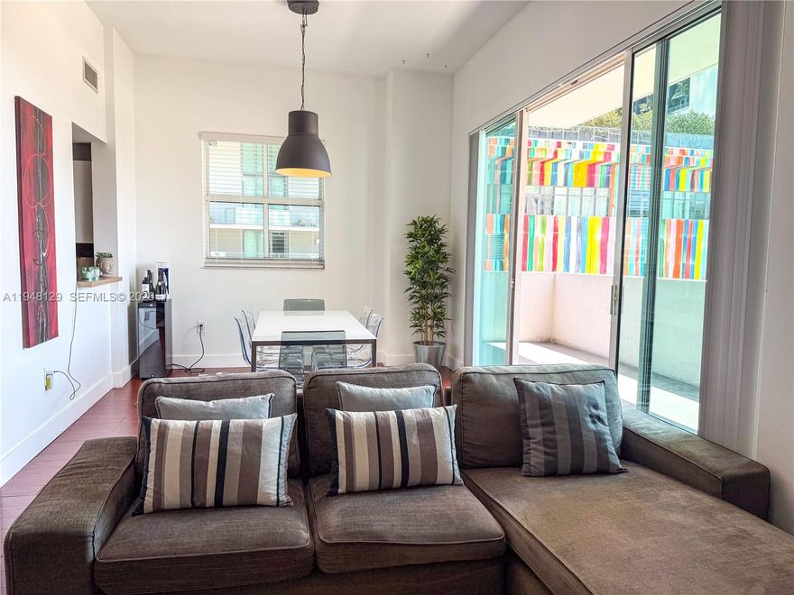 Great corner apartment with 1,255 sq. ft. offering two spacious bedrooms and two bathrooms. Located on the 8th floor, this beautifully maintained unit features high ceilings, a large balcony, and walk-in closets in both bedrooms. Its prime location offers the convenience of a recently renovated pool and state-of-the-art gym just steps from your door. Internet, water, and one assigned parking space on the 6th floor are included. Enjoy unmatched walkability—just five minutes from Publix and Brickell City Centre, and an elevator ride away from some of Miami’s finest restaurants. With close proximity to Metro Mover stations, commuting is a breeze. The monthly HOA fee is $1,460.83, with a current special assessment, for the pool renovation, will be paid off by the owner. This is urban living at its best.