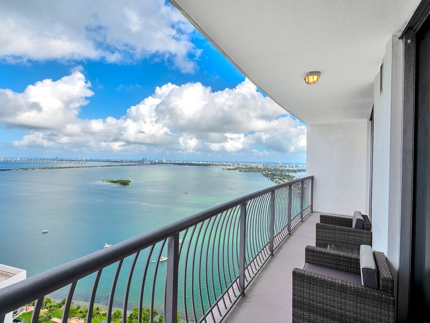 SHORT TIME AVAILABLE / QUICK APPROVAL. Stunning fully furnished residence on the 45th floor of Opera Tower in Downtown Miami! Enjoy breathtaking direct Biscayne Bay and ocean views from floor-to-ceiling impact windows. Features an open kitchen with stainless steel appliances, modern finishes, walk-in closet, and in-unit washer/dryer. Building offers resort-style amenities including a bayfront pool (finishing renovation April 26'), fitness center, spa, restaurant, shops. Includes one covered parking space. Move-in ready and beautifully appointed.  Min rental 30 days.