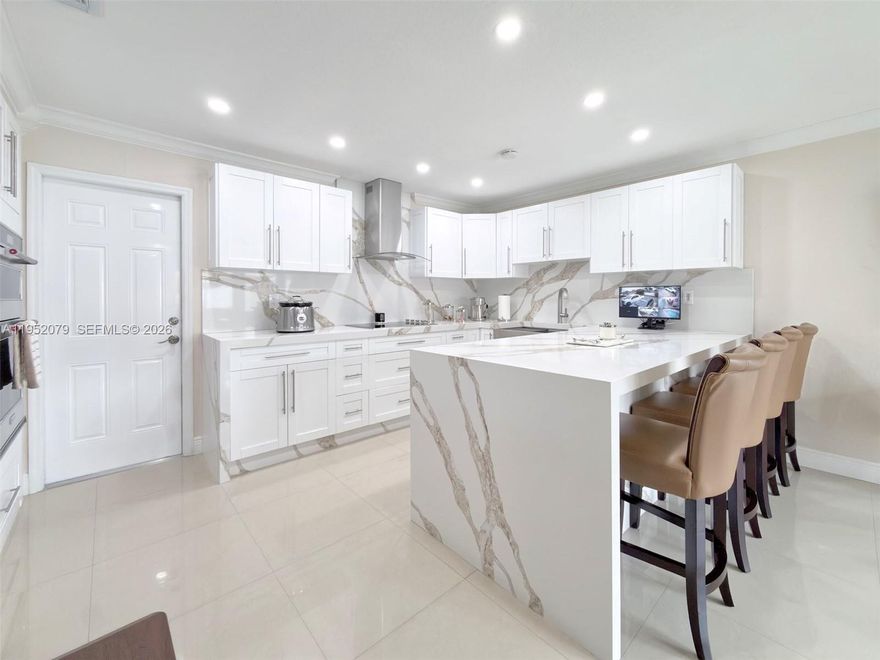 Beautiful 4-bedroom, 2-bathroom home, completely remodeled. Features impact windows and doors, a metal roof, modern fully renovated bathrooms, a 2-car garage. The exterior offers a spacious patio with a pool, ideal for entertaining. Located in an excellent area. Income producing in law quarters with private entrance, ideal for rental income. Don’t miss this opportunity!