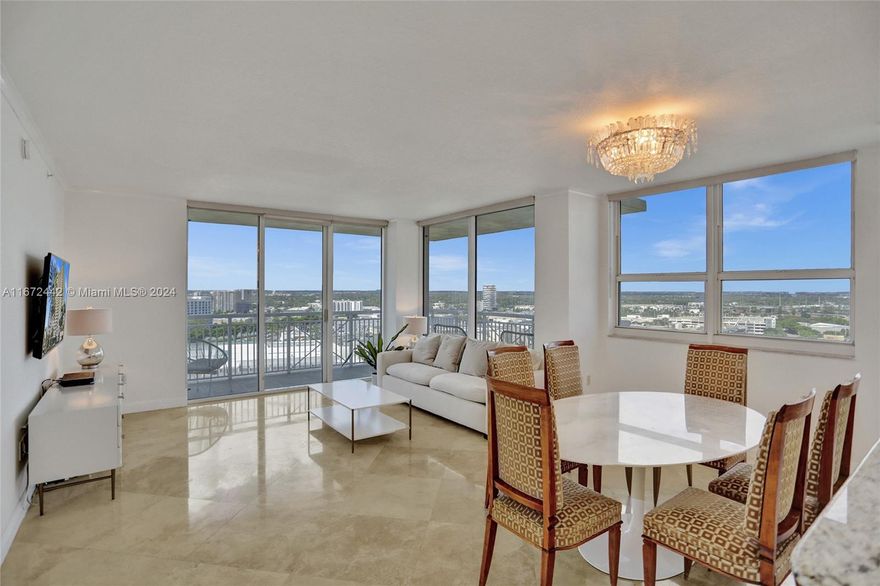 A stunning, sun-drenched corner unit offering 2 spacious bedrooms, each with its own en-suite bathroom, is now available for sale. This home boasts an open kitchen, with large windows that fill the space with natural light throughout the day. The modern kitchen flows seamlessly into the living and dining areas, making it perfect for entertaining. The master suite offers ample closet space and a luxurious bathroom. Located in a prime building, this unit combines comfort, style, and convenience, ideal for those seeking an elegant city lifestyle