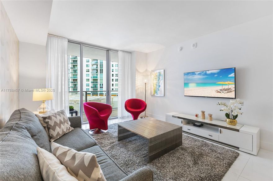 Stunning fully furnished turnkey one bedroom unit at Brickell House, equipped with top of the line appliances, beautiful kitchen and large bedroom space. This unit has beautiful panoramic unobstructed Bay views and a wonderful oversized balcony with access from the living room and bedroom. Brickell House is conveniently located in the best part of Brickell both walking distance from the water and also Brickell City Centre. Building amenities include 2 pools (one on the rooftop with the most incredible views), large gym, meeting rooms with free wifi, 24 hr concierge, valet and so much more. Enjoy the luxury life in Brickell where everything is provided including 2 TVs, speakers, decorative items, kitchenware and linens so that you can move right in and start your Miami life with ease!