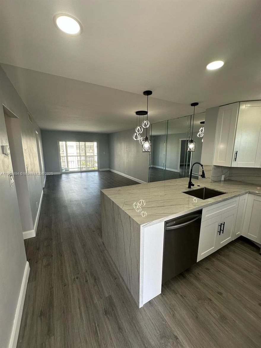 ALL AGES WELCOME! Beautifully renovated 2 bed / 2 bath condo in the heart of Hallandale Beach! Modern finishes throughout, open kitchen with stainless steel appliances, stylish bathrooms, and spacious balcony. Prime location near beaches, shops, Gulfstream Park, and the best local schools. Association total fee: break down is the following : $438.00 and a special assestment $ 240.00. 
Move-in ready — must see!