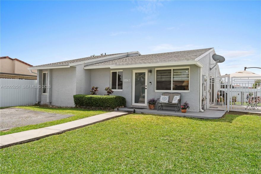 Beautiful Move-In Ready 3BR/2BA Home with impact windows/doors, newer roof, updated kitchen and bathrooms, lovely screened patio & charming spacious courtyard are ideal for relaxing and entertaining. Large Shed included is perfect for providing extra storage. No HOA. Conveniently located near 836/Turnpike. Easy access to shopping and amenities.