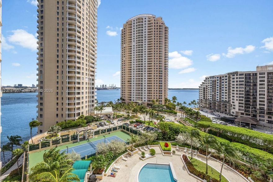 Experience elevated waterfront living in this fully renovated 2-bedroom, 2.5-bath residence in exclusive Brickell Key. Spanning approximately 1,650 SF, this move-in-ready condo features an open-concept layout, oversized custom kitchen island, high-end finishes, and light-filled living spaces with tranquil water views. The spacious primary suite offers a freestanding soaking tub and spa-like bath. Additional highlights include a custom laundry room, generous storage, and two covered parking spaces. Located in One Tequesta Point with resort-style amenities including concierge, valet, waterfront pool, fitness center, and more. Enjoy private island living just moments from Brickell and Downtown Miami.